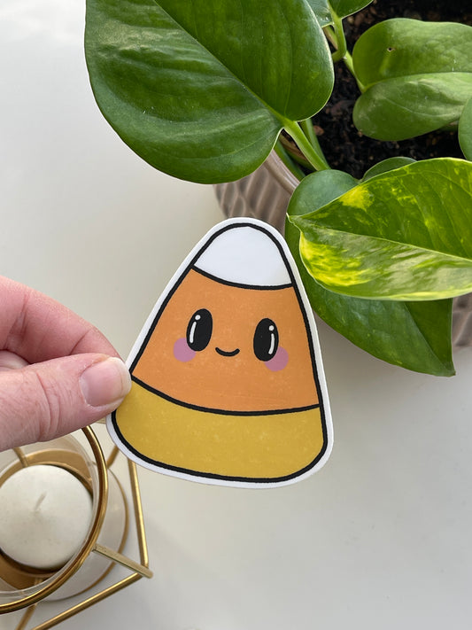 Cornelia the Candy Corn Spooky Pals Waterproof Sticker