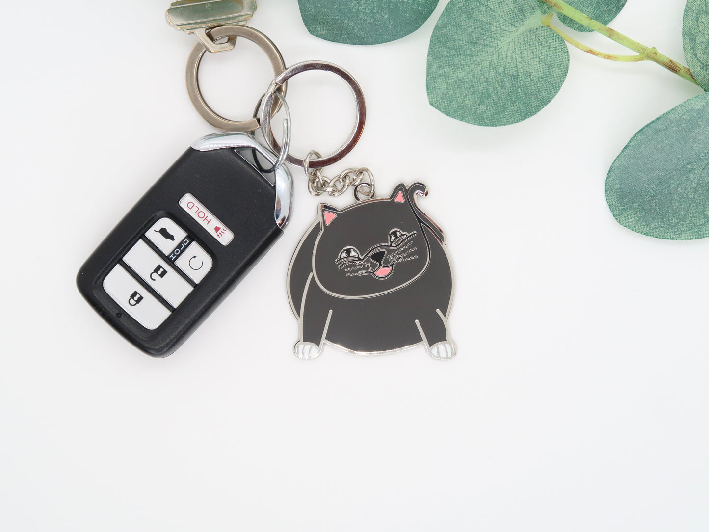Chonky Kitty Enamel Keychain