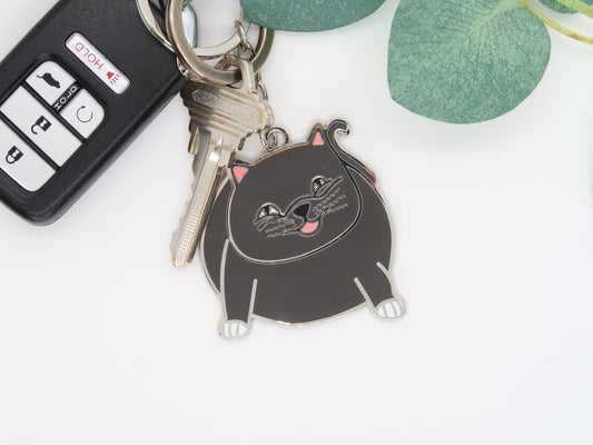 Chonky Kitty Enamel Keychain