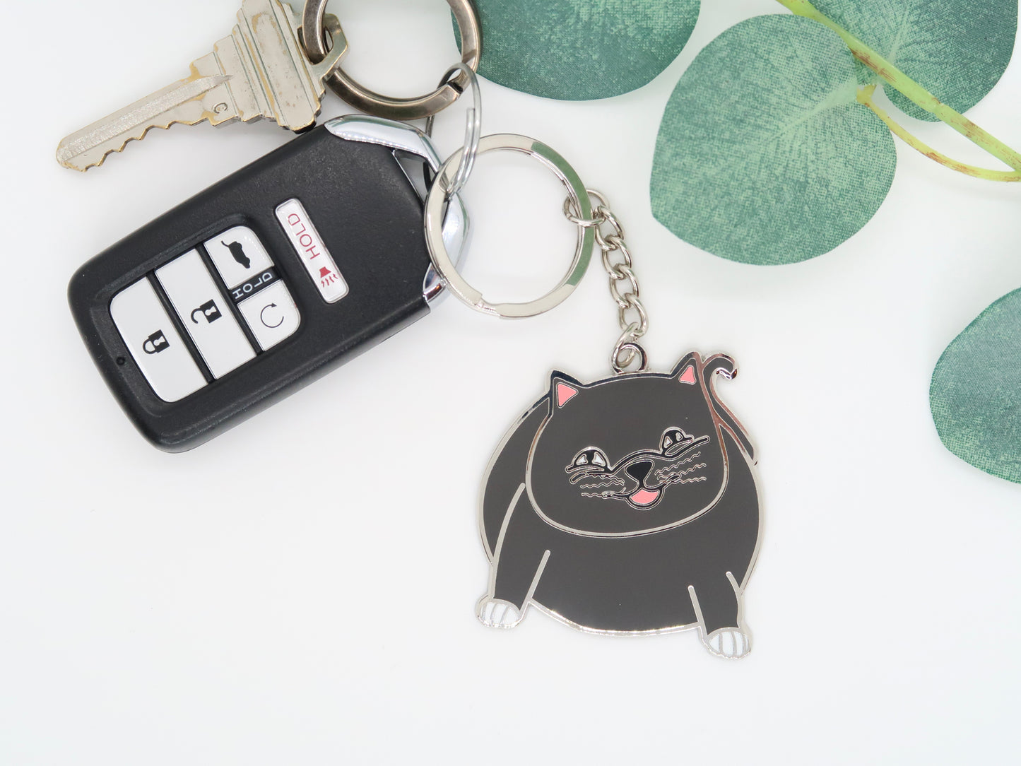 Chonky Kitty Enamel Keychain