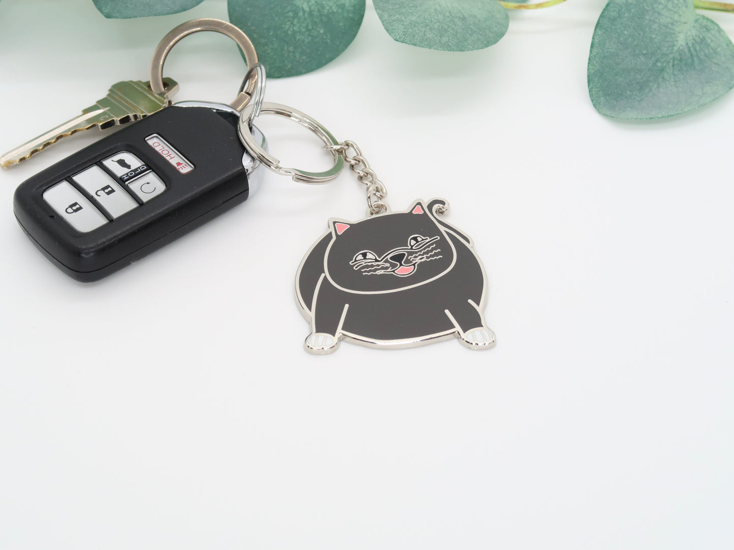 Chonky Kitty Enamel Keychain