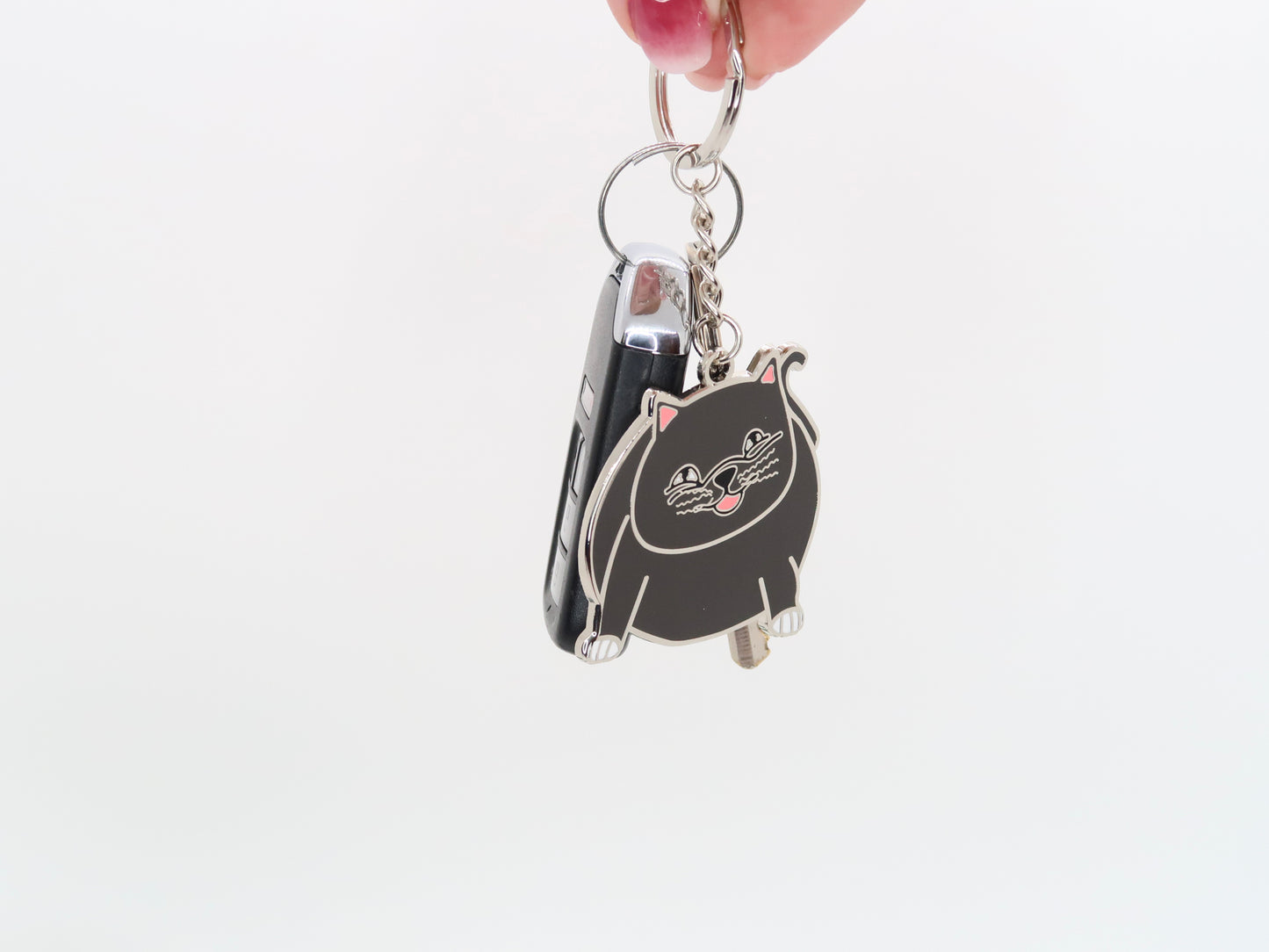 Chonky Kitty Enamel Keychain