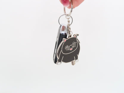 Chonky Kitty Enamel Keychain