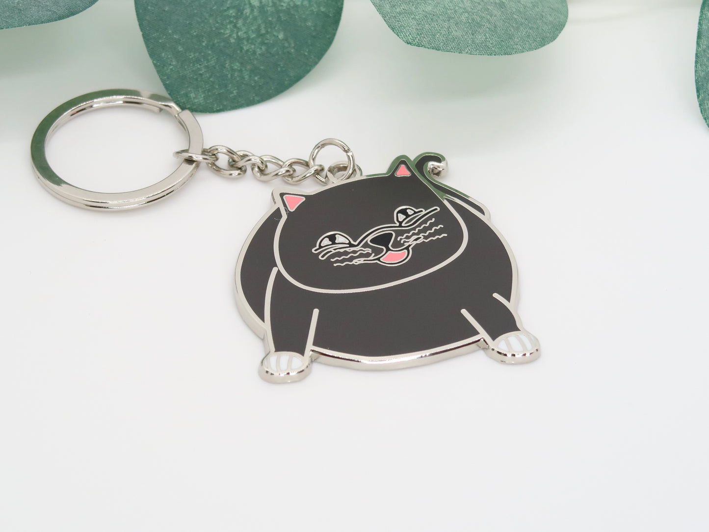 Chonky Kitty Enamel Keychain