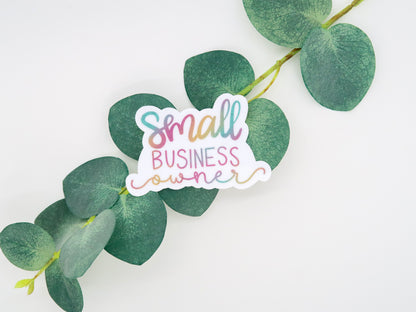 Small Business Owner Waterproof Sticker