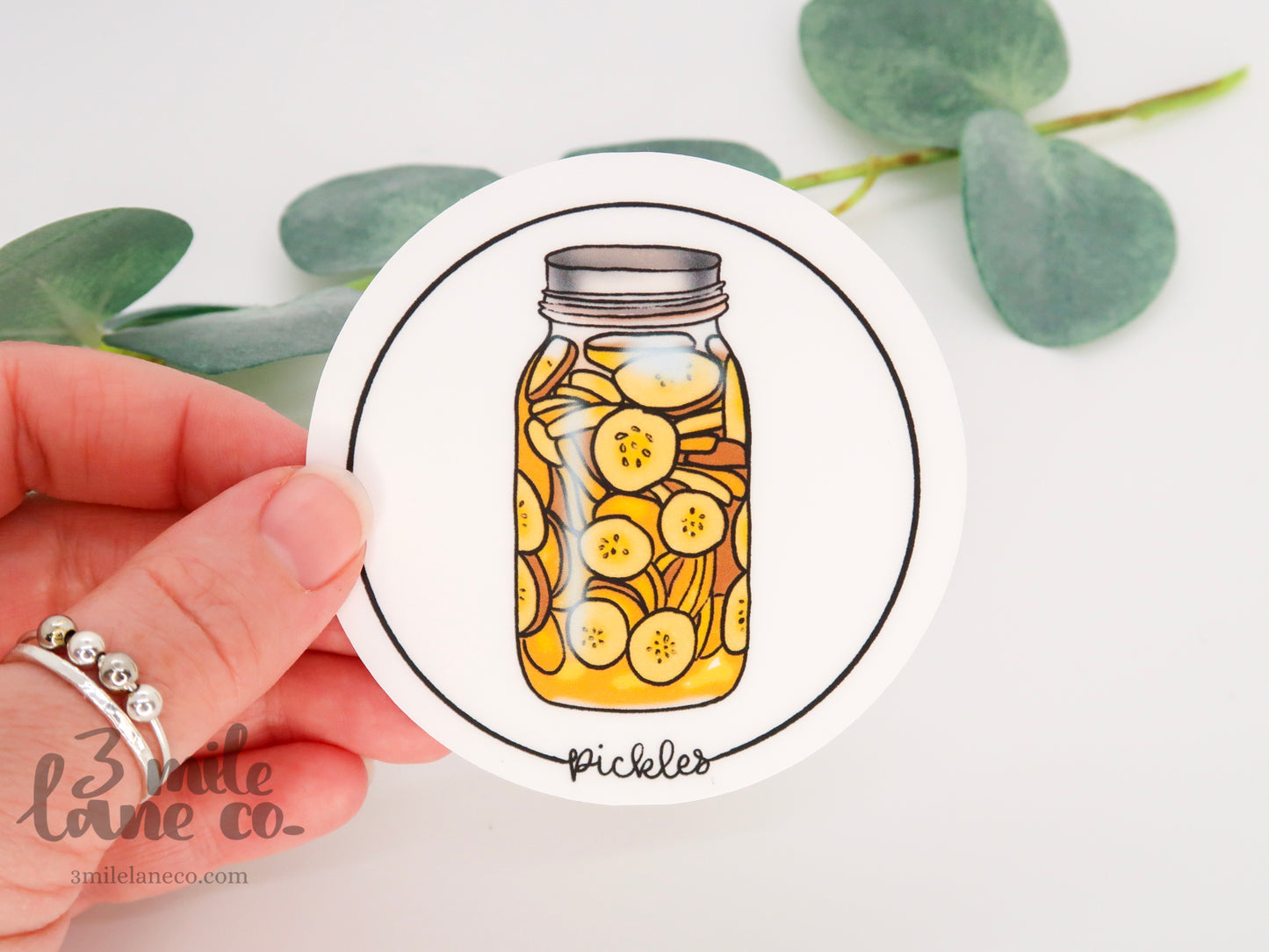 Jarred Pickles Waterproof Sticker