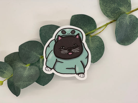 Chonky Alien Kitty Waterproof Sticker
